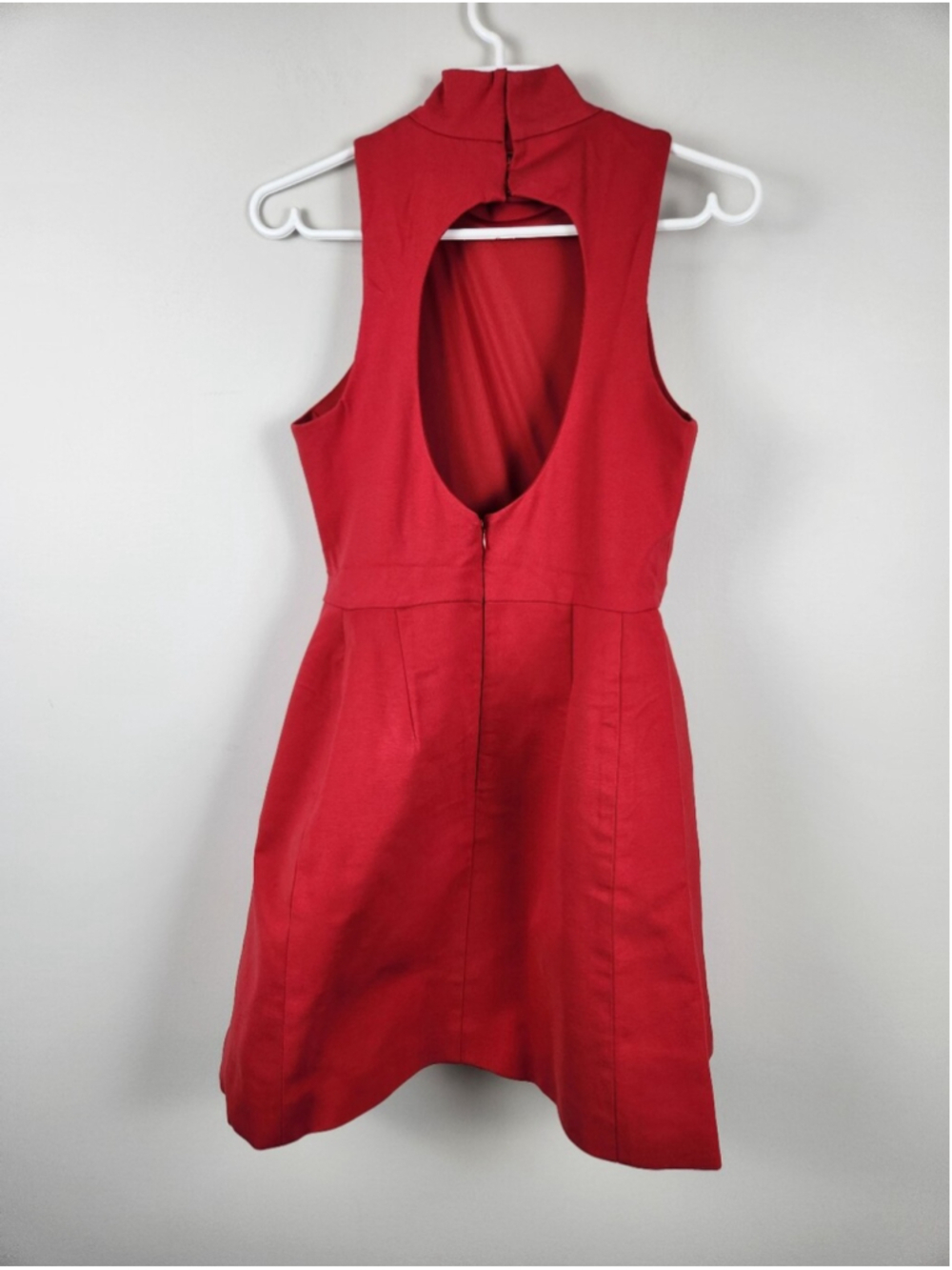 Hutch Anthropologie Little Red Mini Dress 60s Mod Mad Men Jackie O Size Small - Picture 4 of 13